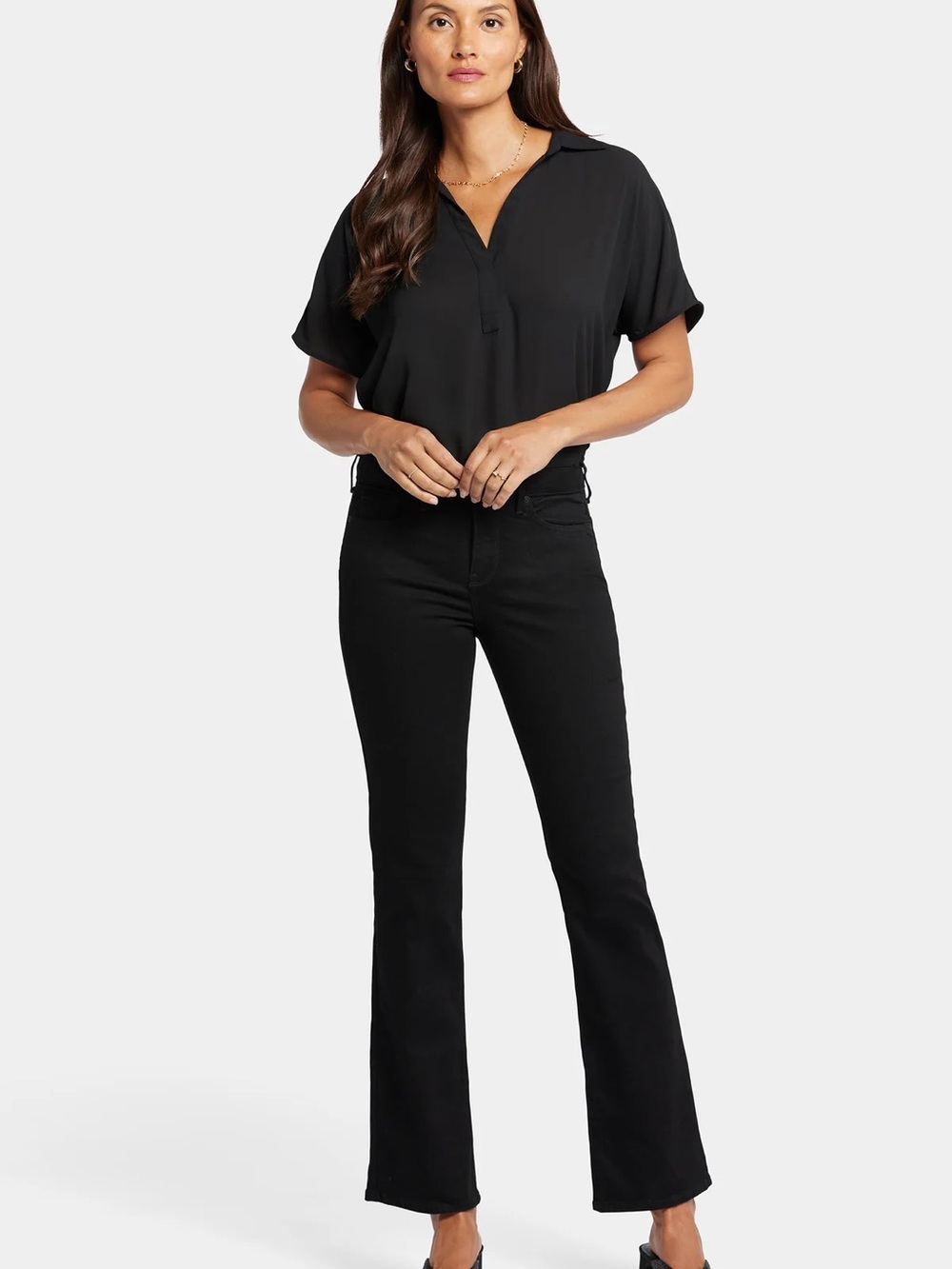 NYDJ Barbara Bootcut Jeans Black